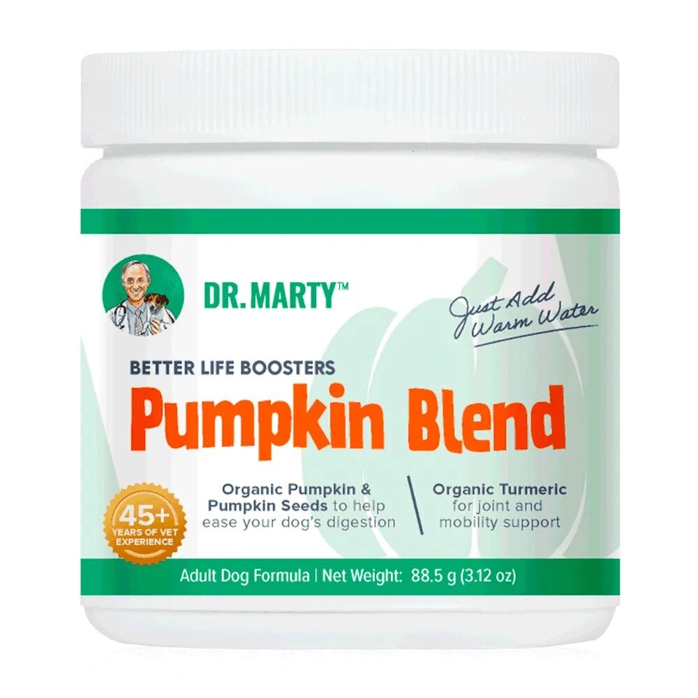 Dr. Marty Better Life Boosters Pumpkin Blend Dog Digestion Support, 3.12-Oz
