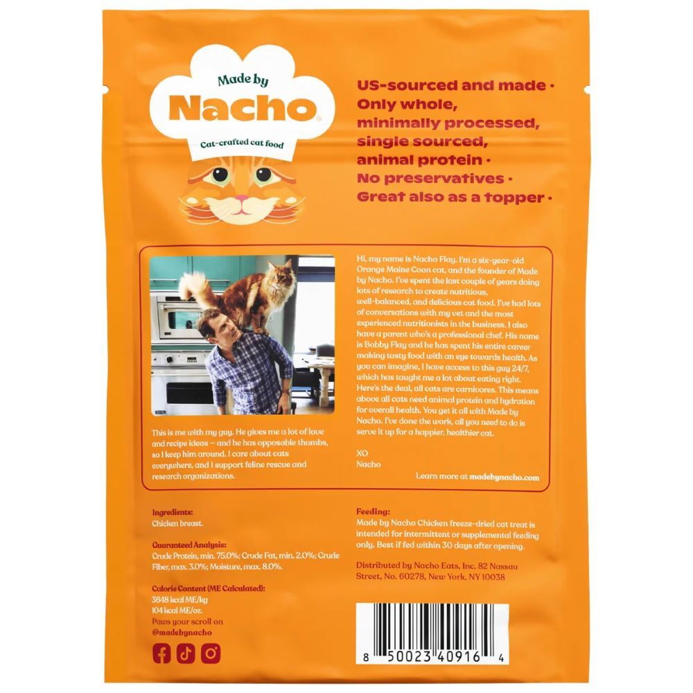 Made by Nacho Freeze-Dried Chicken Breast Cat Treats, 0.9-Oz