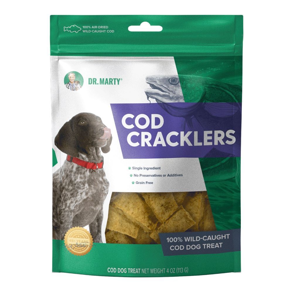 Dr. Marty Cod Cracklers Air-Dried Dog Treats, 4-Oz