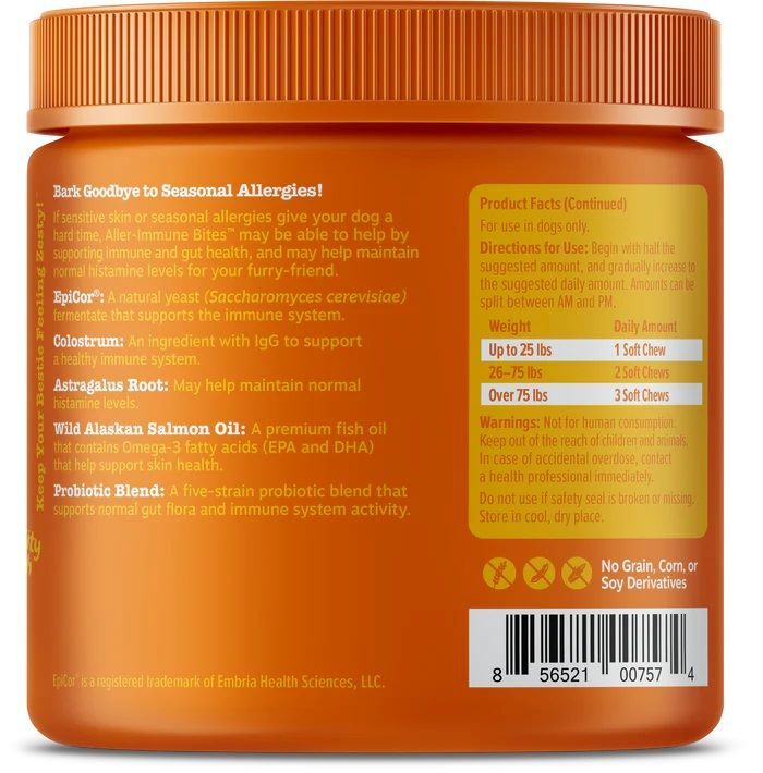 Zesty Paws Allergy & Immune Lamb Bites for Dogs, 90-Ct