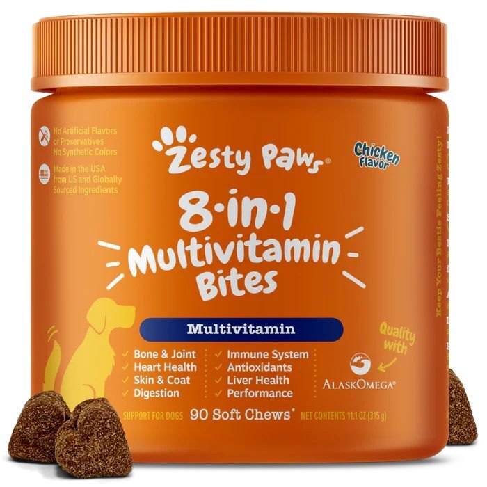 Zesty Paws 8-In-1 Multivitamin Chicken Bites for Dogs, 90-Ct