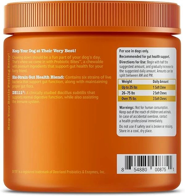 Zesty Paws Probiotics Pumpkin Bits for Dogs, 90-Ct