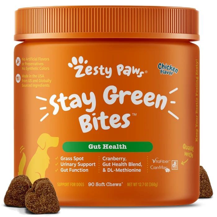 Zesty Paws Stay Green Chicken Bites for Dogs, 90-Ct