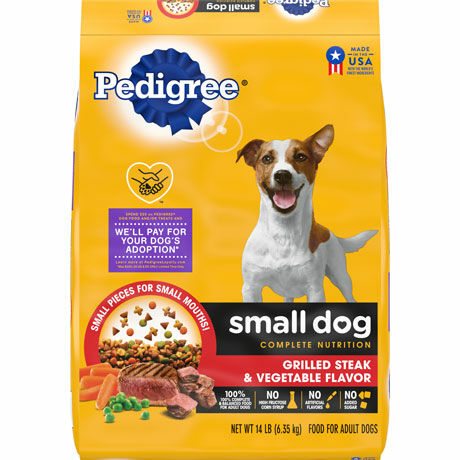 PEDIGREE Small Dog Grilled Steak and Vegetable Flavor Dog Food, 14-Lb