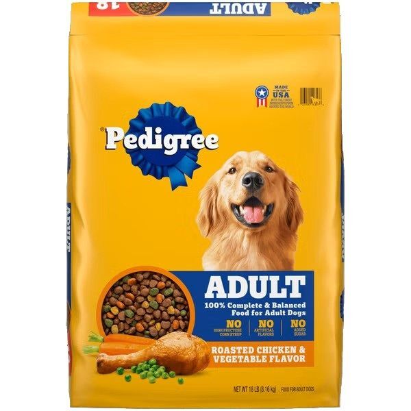 PEDIGREE Adult Roasted Chicken, Rice & Vegetable Flavor Dog Food, 18-Lb