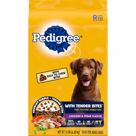 PEDIGREE Complete Nutrition Adult Dog Chicken & Steak Dog Food, 14-Lb