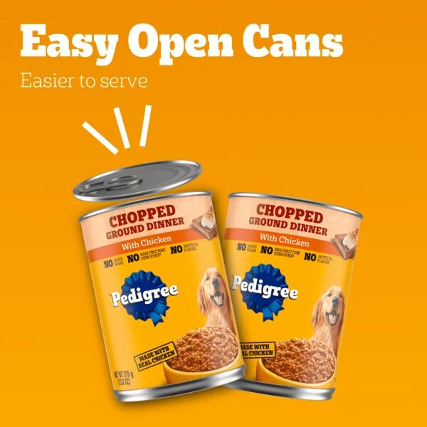 PEDIGREE Chopped Ground Dinner With Chicken Wet Dog Food, 13.2-Oz