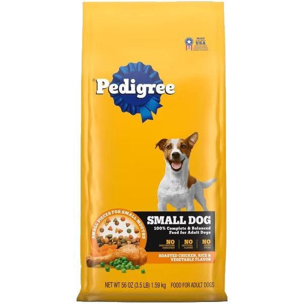 PEDIGREE Small Dog Roasted Chicken, Rice & Vegetable Flavor Dog Food, 3.5-Lb