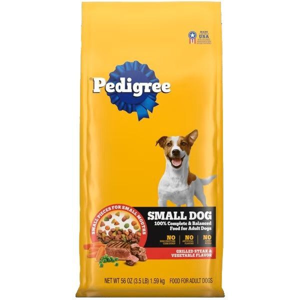 PEDIGREE Small Dog Grilled Steak and Vegetable Flavor Dog Food, 3.5-Lb