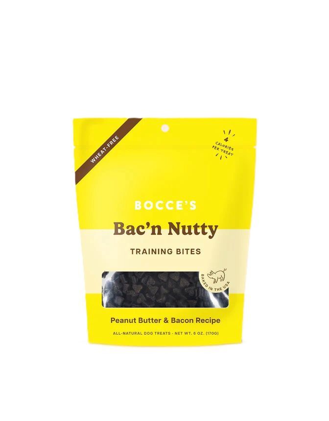 Bocce's Bakery Bac N Nutty Training Bites Dog Treats, 6-Oz