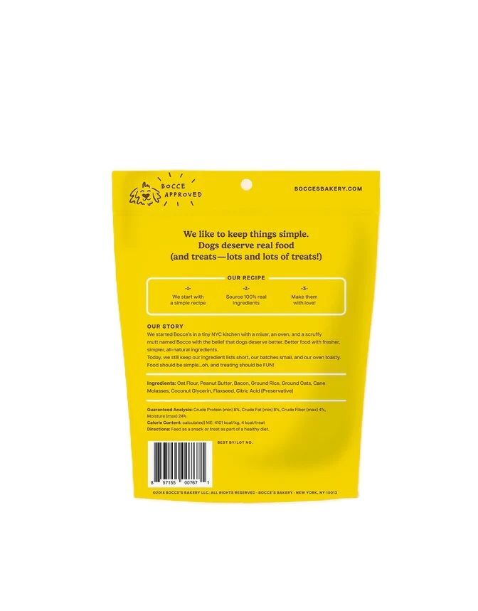 Bocce's Bakery Bac N Nutty Training Bites Dog Treats, 6-Oz