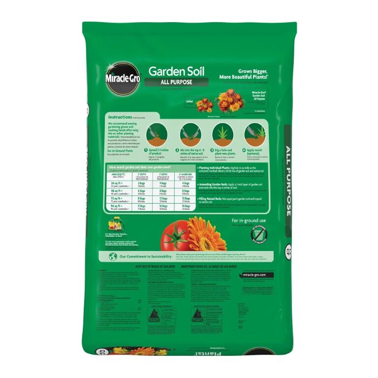 Miracle-Gro Garden Soil All Purpose, For In-Ground Use, 1.5 cu. ft.