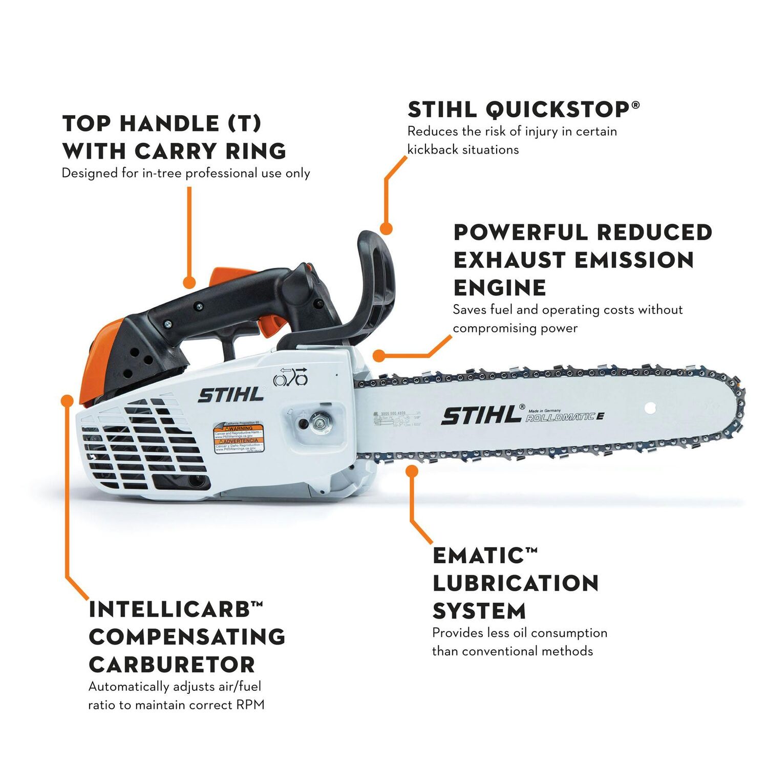 STIHL MS 194 T 16 in. Gas Chainsaw With 61 PM3