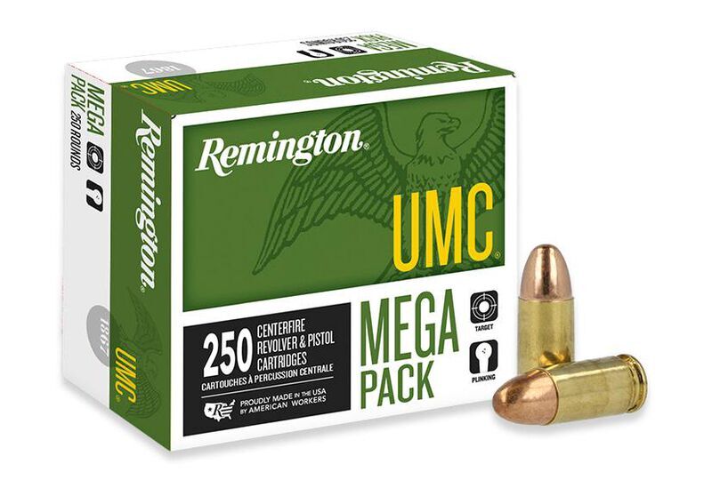 Remington UMC Handgun 9mm, 115 Grain Full Metal Jacket Pistol Ammo, 250-Rd