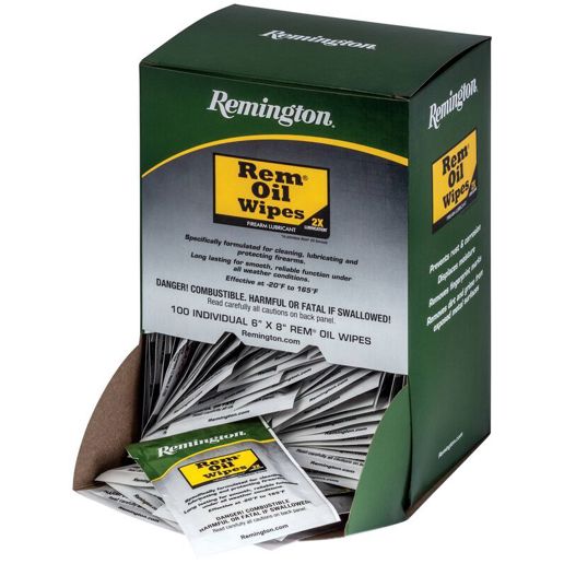 Remington Rem Gun Oil Wipes, 100-Ct