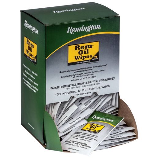 Remington Rem Gun Oil Wipes, 100-Ct