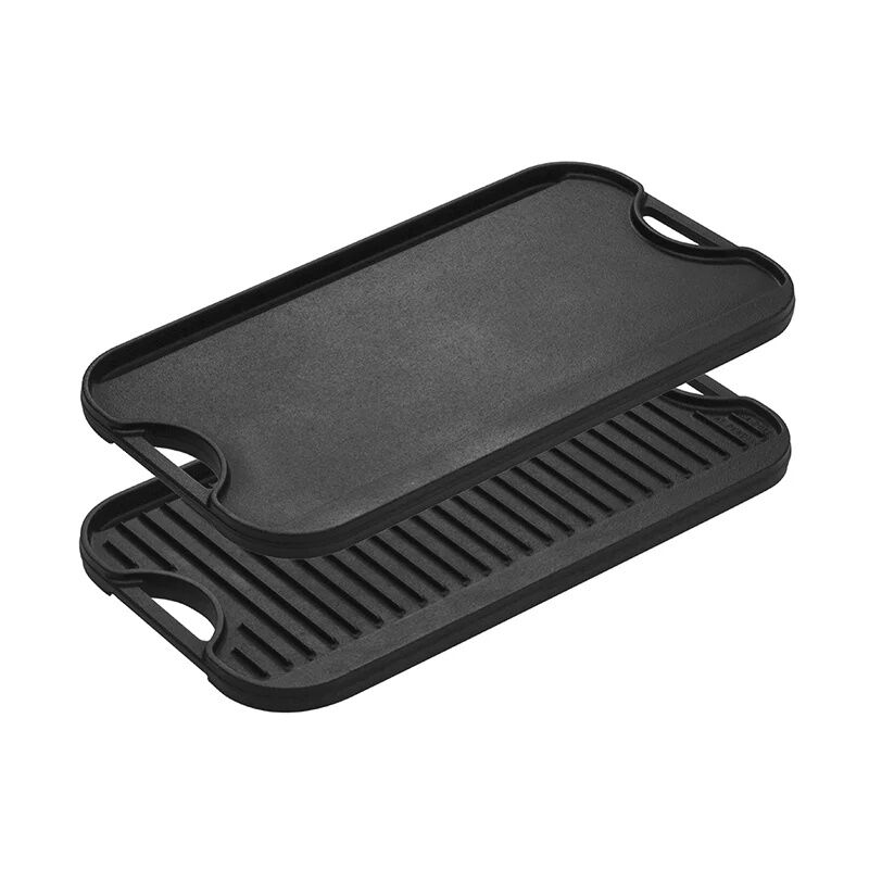 Lodge Cast Iron Pro-Grid Reversible Grill/Griddle, 20-In x 10 1/2-In