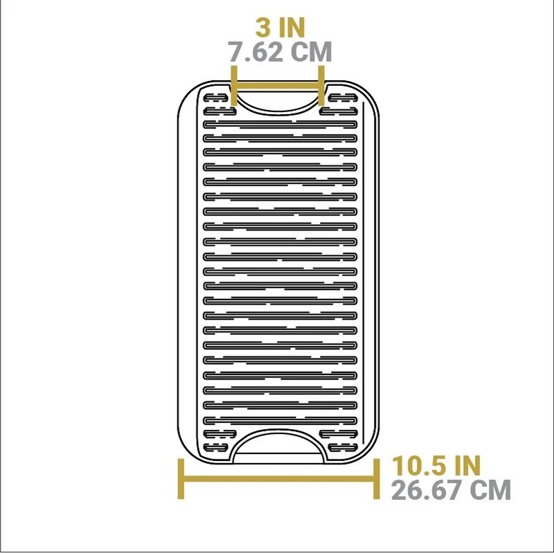 Lodge Cast Iron Pro-Grid Reversible Grill/Griddle, 20-In x 10 1/2-In