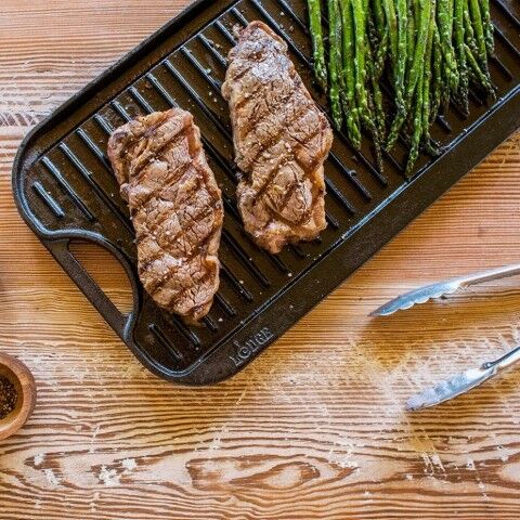 Lodge Cast Iron Pro-Grid Reversible Grill/Griddle, 20-In x 10 1/2-In