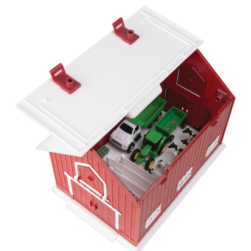 Tomy John Deere Farm Playset with On-the-Go Barn, 24-Pc