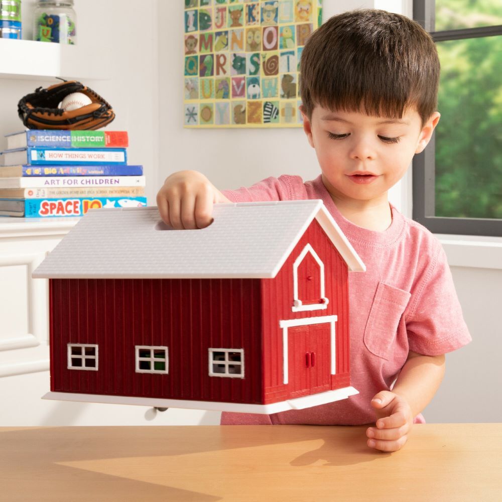 Tomy John Deere Farm Playset with On-the-Go Barn, 24-Pc