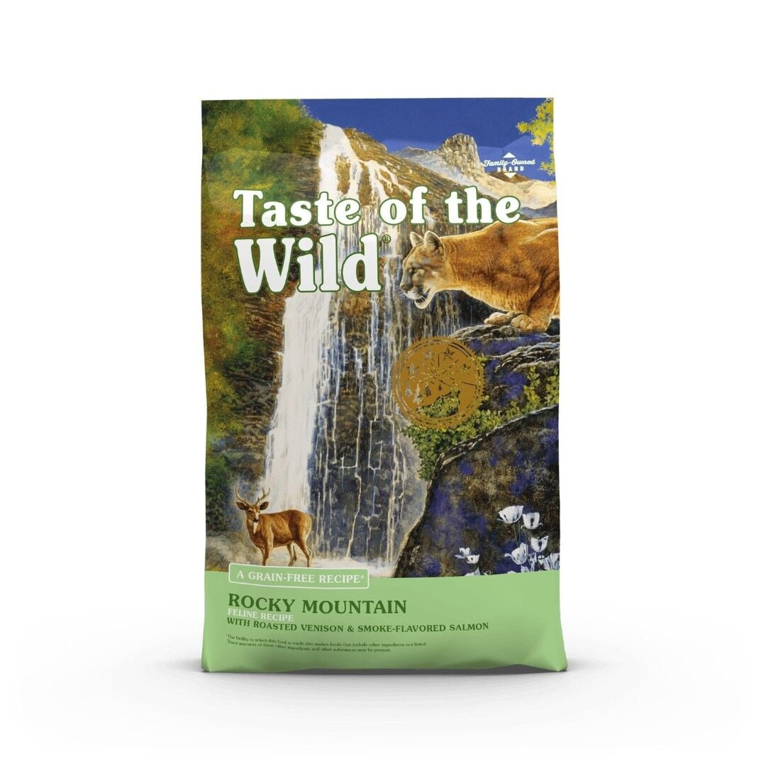 Taste of the Wild Rocky Mountain Feline Roasted Venison & Smoke-Flavored Salmon Cat Food, 14 lb.