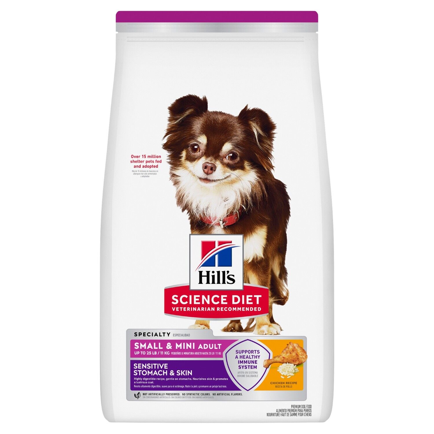 Hill's Science Diet Adult Sensitive Stomach & Skin Small & Mini Chicken Recipe Dog Food, 15 lb.