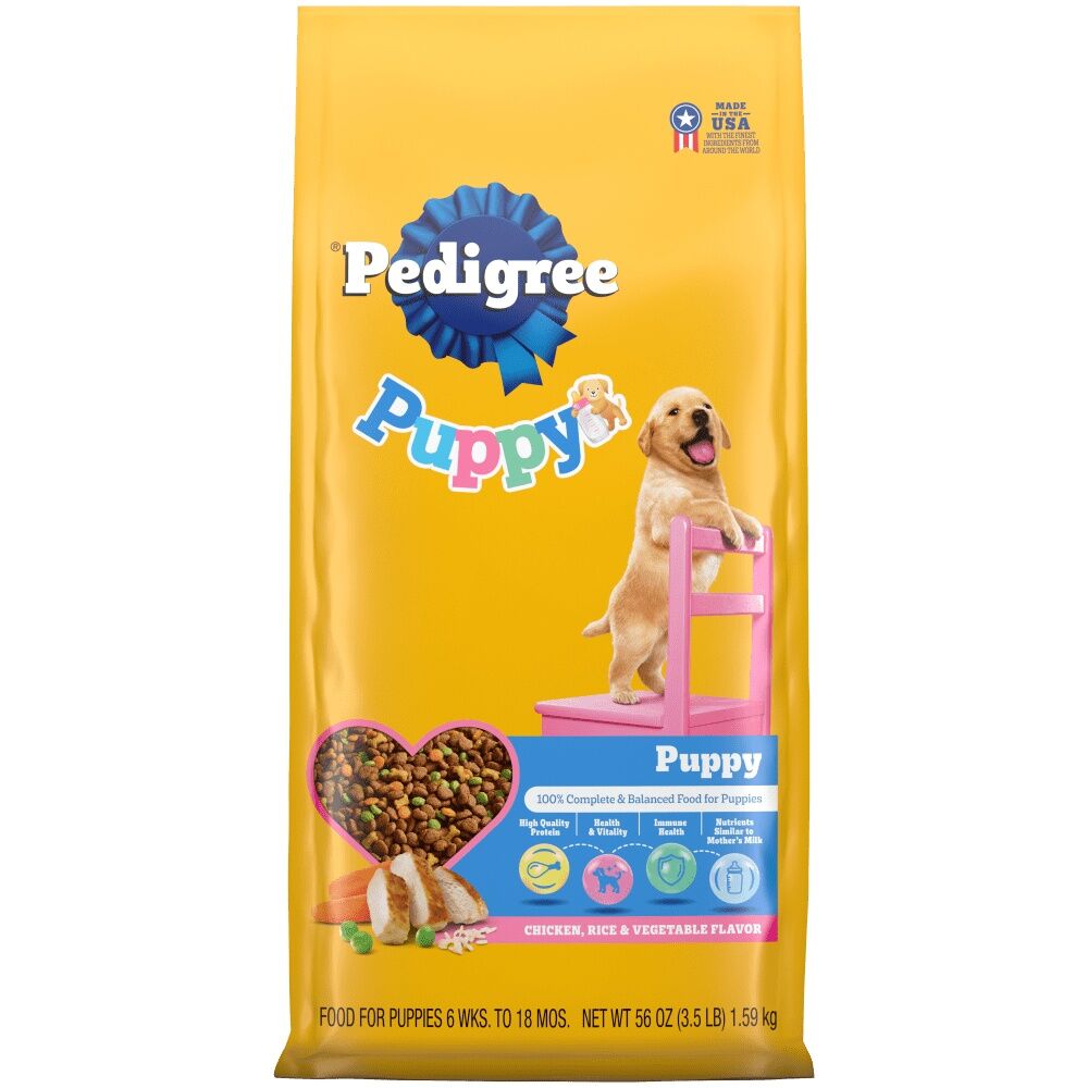 PEDIGREE Puppy Chicken, Rice & Vegetable Flavor Dog Food, 3.5 lb.