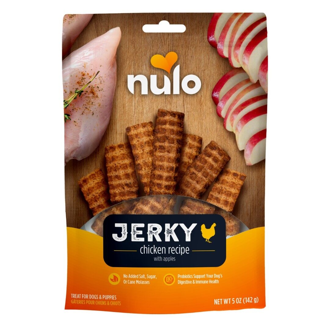 Nulo Jerky Chicken Recipe With Apples Dog Treats, 5 oz.