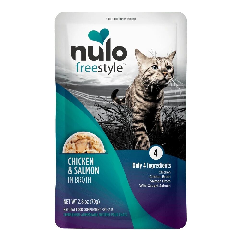 Nulo FreeStyle Meaty Pouches Chicken & Salmon In Broth Recipe Cat Food, 2.8 oz.