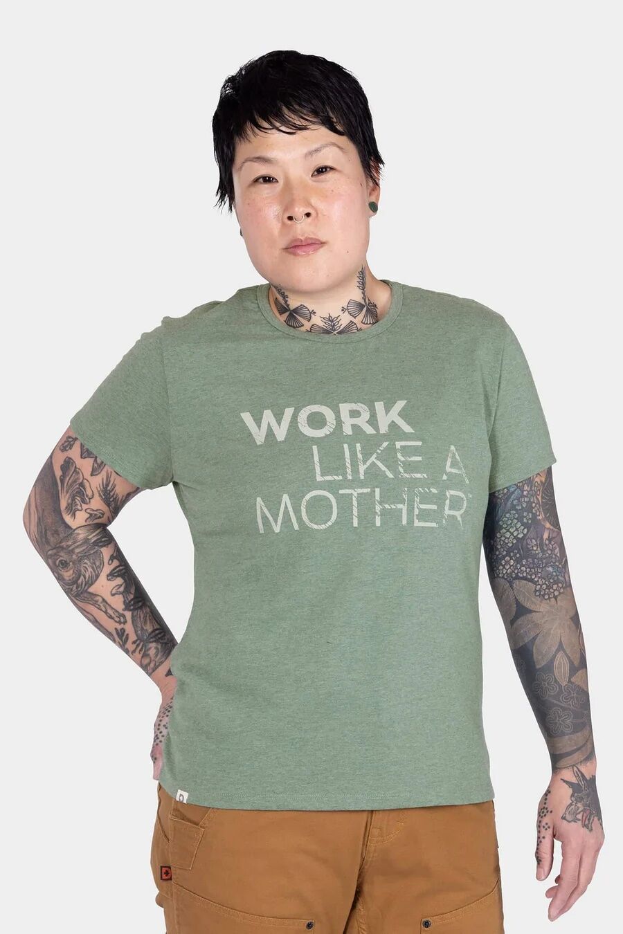 Dovetail Workwear Women's GO TO Work Like A Mother Graphic Work T-Shirt
