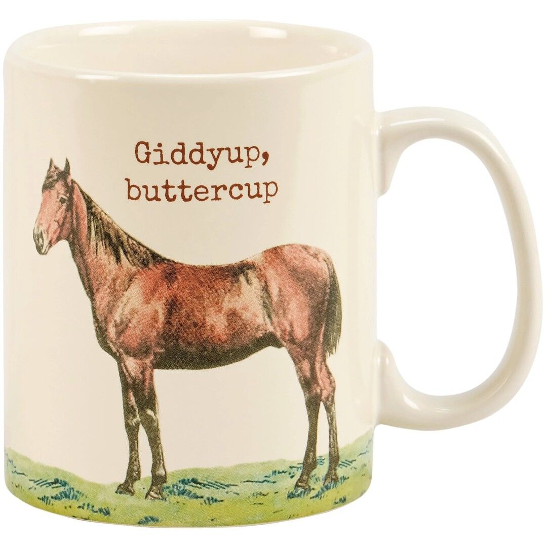 Primitives By Kathy Giddyup Buttercup Mug, 18 oz.