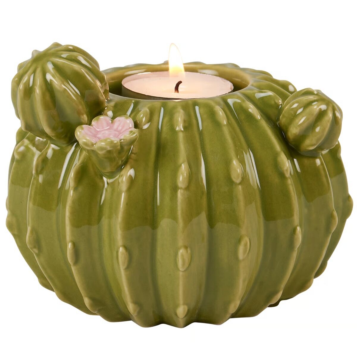 Primitives By Kathy Barrel Cactus Candle Holder