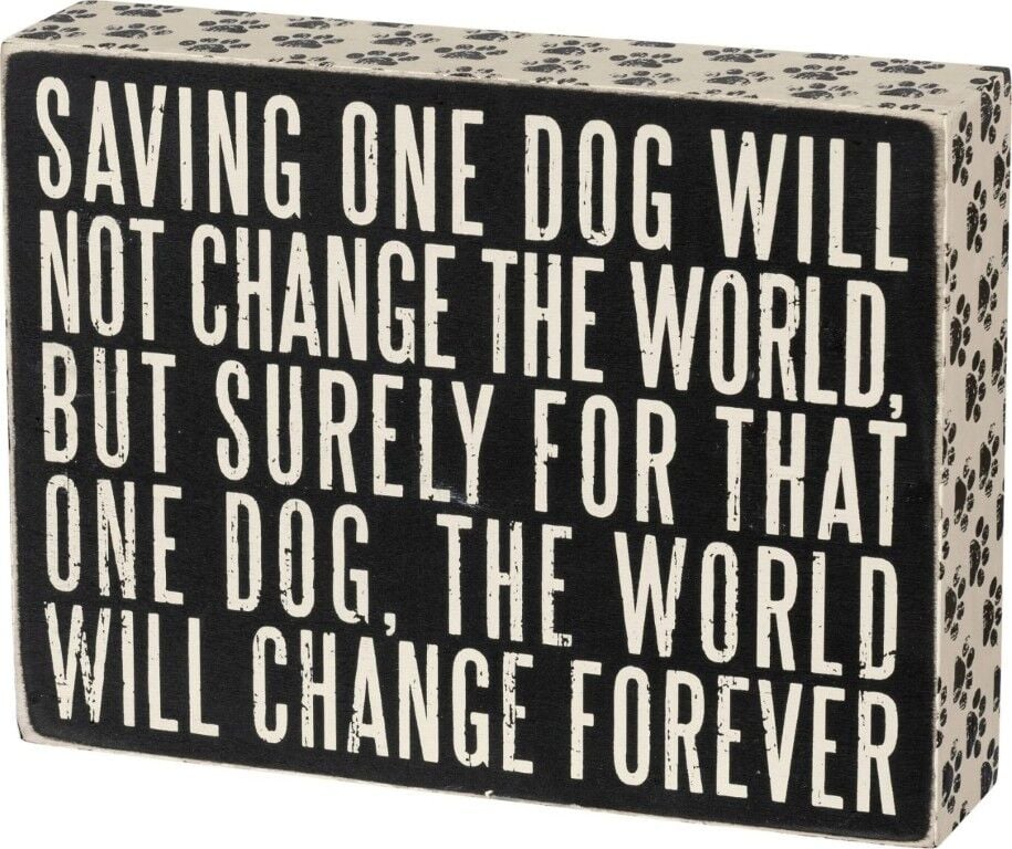 Primitives By Kathy One Dog Box Sign