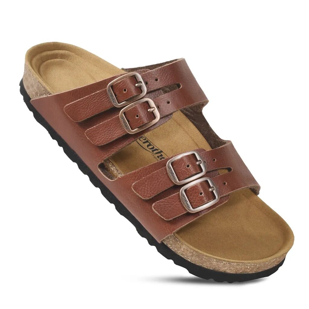 Aerothotic Women's Willow Footbed Double Straps With Adjustable Buckle Slip On