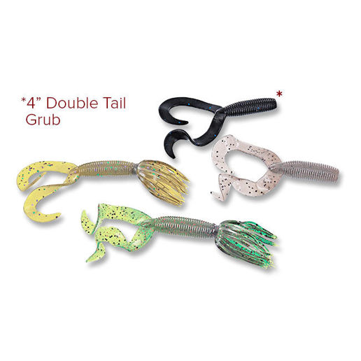 double tail grub fishing lures Gary Yamamoto Soft Bait, Green, 5" the Mister Twister Double Tail Grub boasts twice the bass Yamamoto Double Tail Grub Green