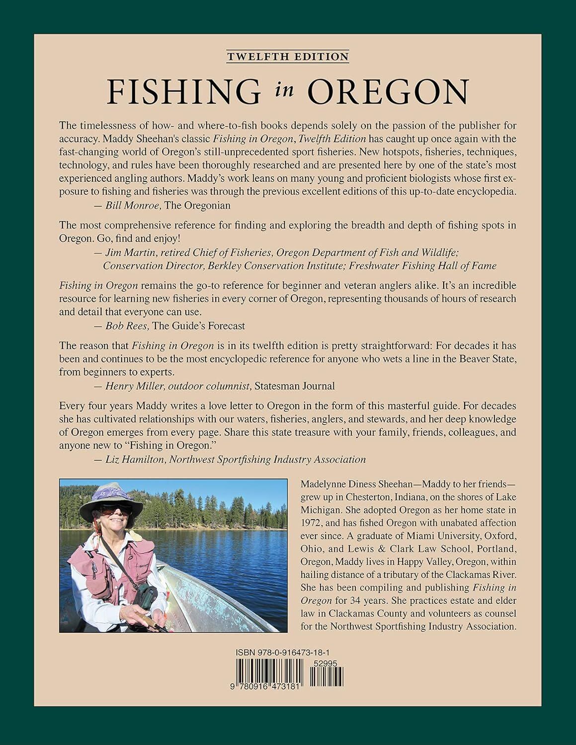 Fishing In Oregon: The Complete Oregon Fishing Guide, Twelfth Edition By Madelynne Diness Sheehan
