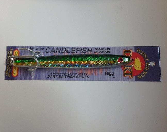 Point Wilson Green/Nickel Candlefish Dart Jig, 4 3/4-Oz - Fishing