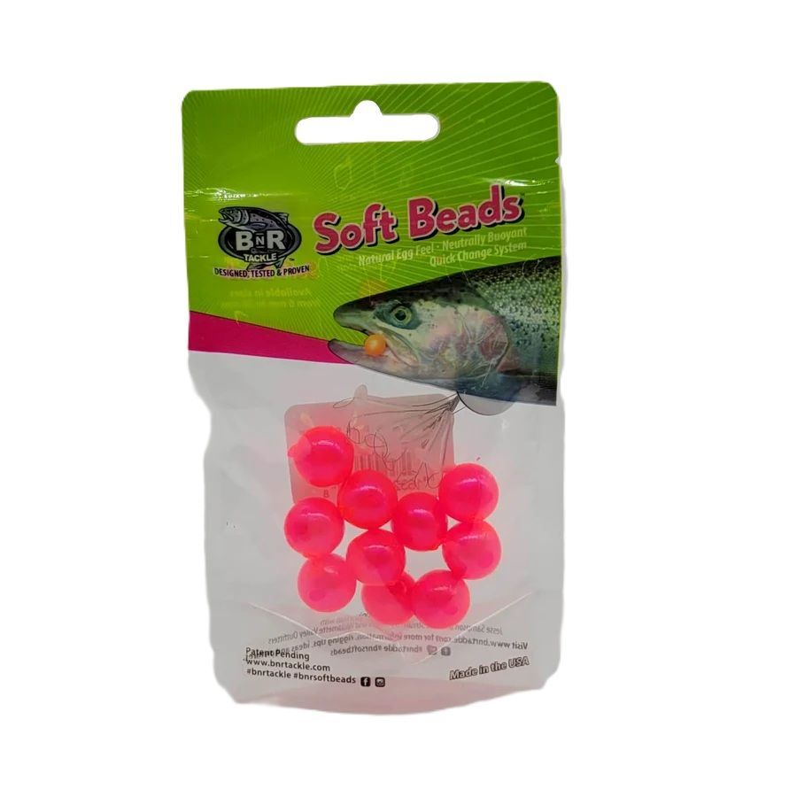 BnR Tackle Soft Bead Sweet Pink Cherry, 14mm, 10-Pk
