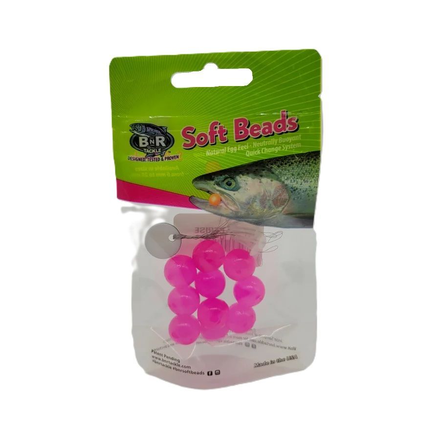 BnR Tackle Soft Bead Cerise, 12mm, 10-Pk