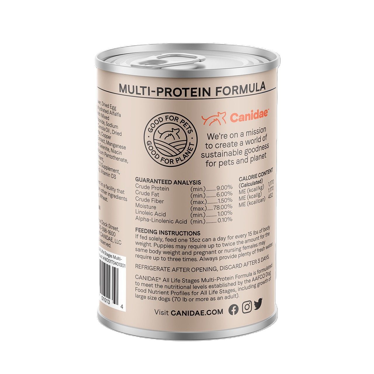 Canidae All Life Stages Multi-Protein Chicken, Lamb and Fish Wet Dog Food, 13-Oz