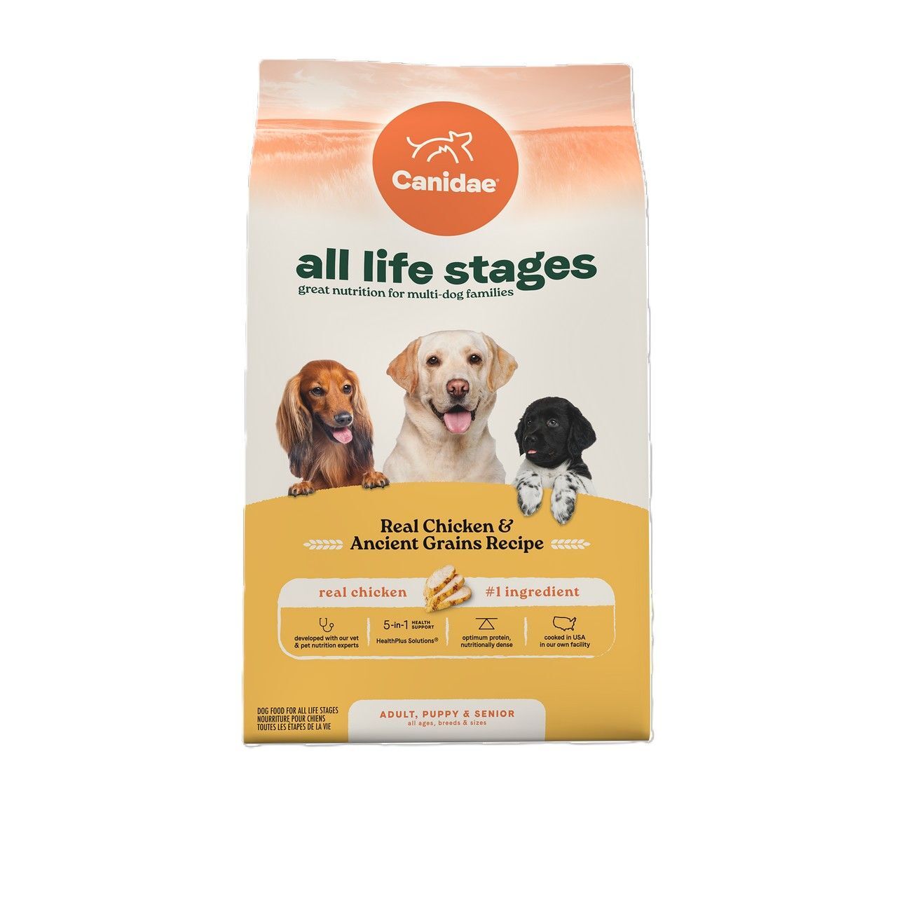 Canidae All Life Stages Dry Dog Food Real Chicken & Ancient Grains Recipe Dog Food, 5-Lb