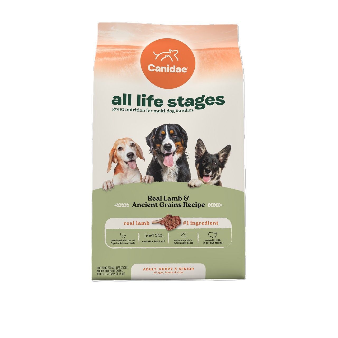 Canidae All Life Stages Dry Dog Food Real Lamb & Ancient Grains Recipe​ ​Dog Food, 5-Lb