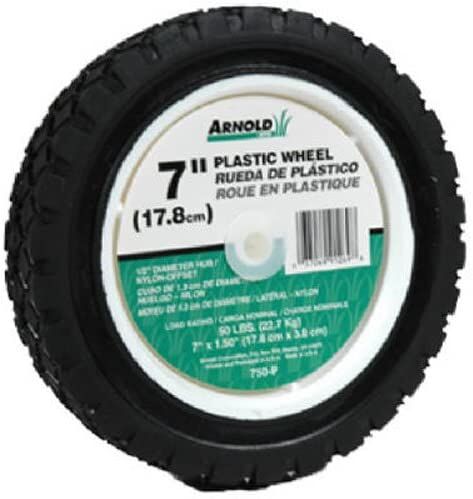 Arnold Plastic Wheel With 35 Lb. Load Rating - 7-Inch X 1.5-Inch