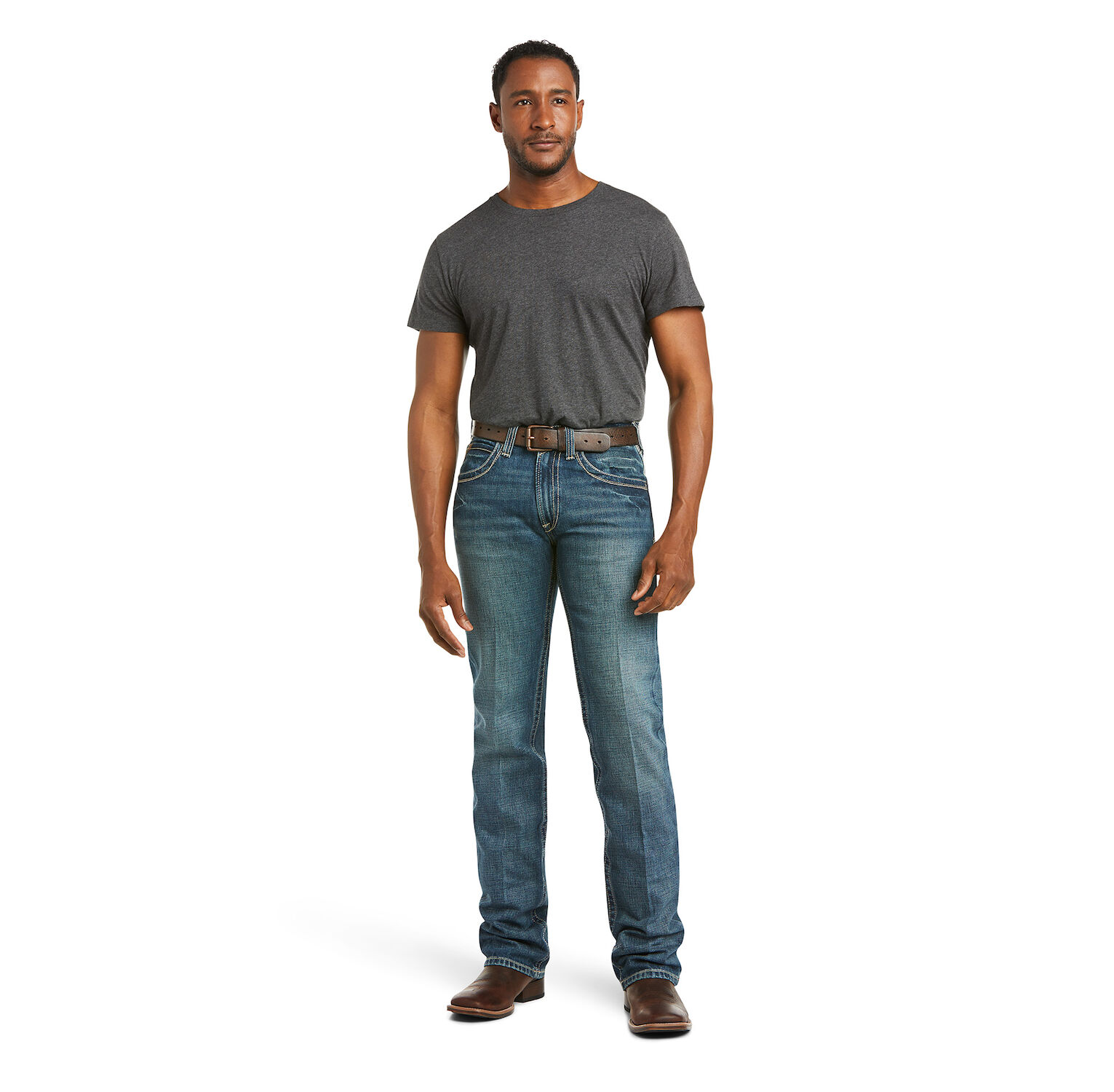 Ariat Men's M5 Slim Boundary Stackable Straight Leg Jean 