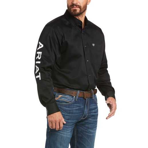 ariat dress shirts for men Ariat Men's Team Logo Twill Classic Fit Shirt Dark Red/Khaki / Large
