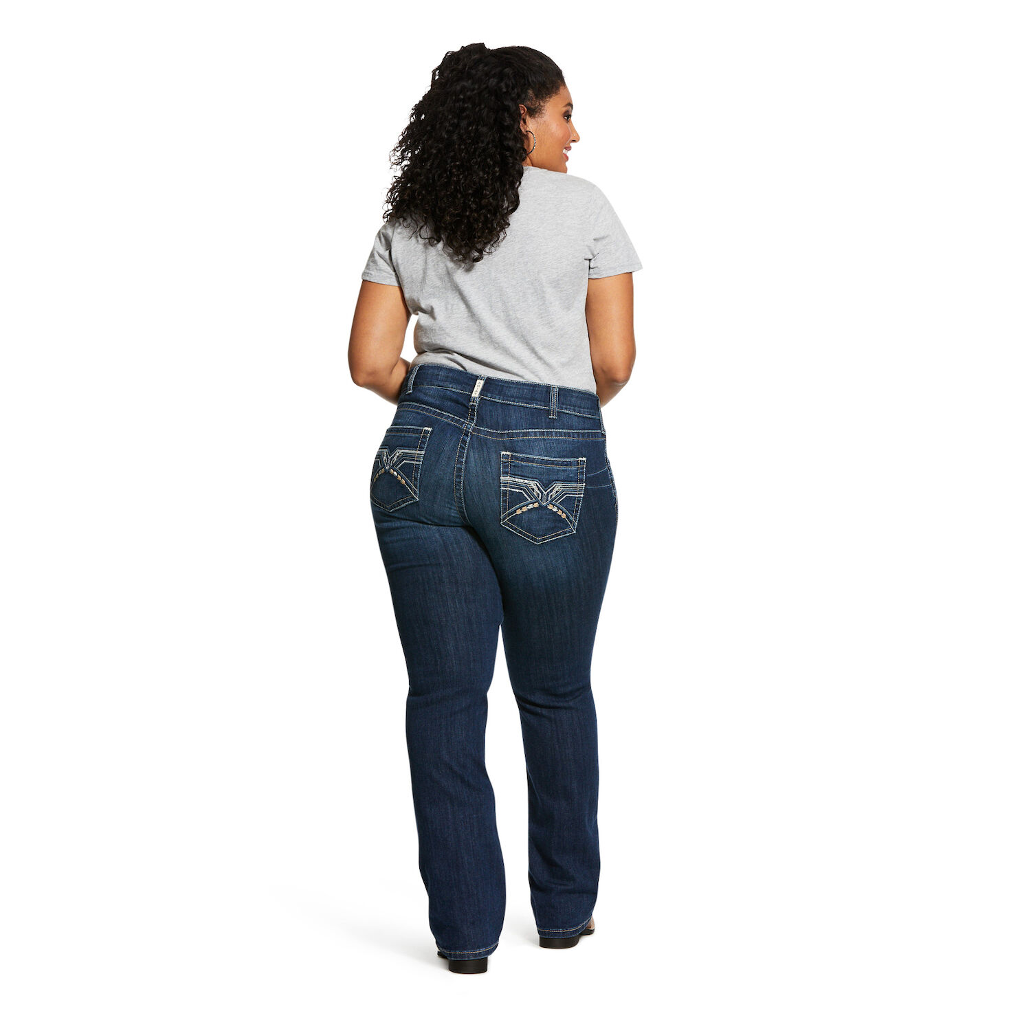 Ariat Women's R.E.A.L. Mid Rise Stretch Entwined Bootcut Jean