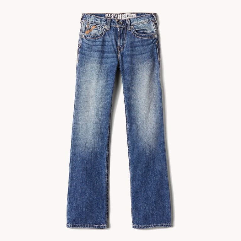 Ariat Boy's B4 Relaxed Boundary Bootcut Jean