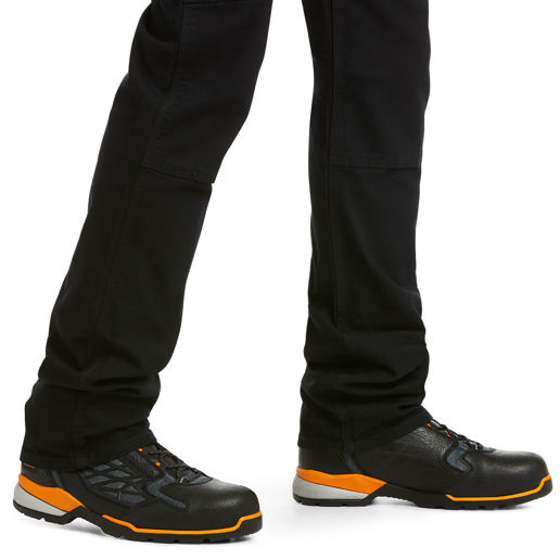 Ariat Men's Rebar M4 Relaxed DuraStretch Made Tough Double Front Stackable Straight in Black