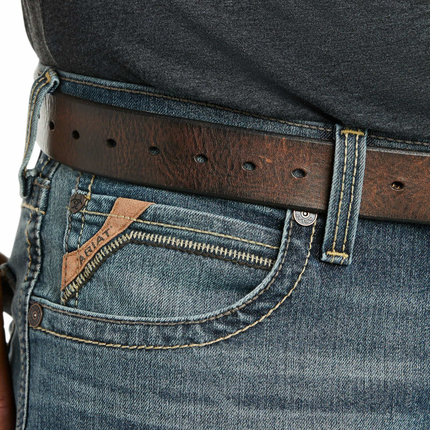 Ariat Men's M4 Low Rise Stretch Stockton Stackable Straight Leg Jean 